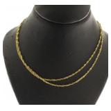 14kt Gold 18" Twist Necklace