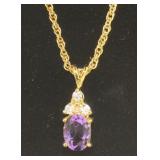 Genuine 2.00 ct Amethyst Pendant