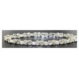 Beautiful White Topaz Infinity Bracelet