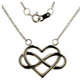 14kt White Gold Infinity-Love Necklace