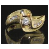 14kt Gold Vintage Art Deco Diamond Ring
