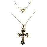 10kt Gold 20 mm Cross Necklace