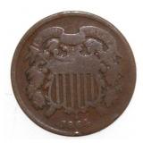 1864 Copper 2 Cent Piece