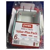 6 Pc Pyrex Bake n Store