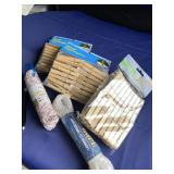 Wood Clothespins & 2 Rolls Rope