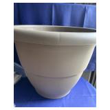 (2) Brown 21" Flower Pots