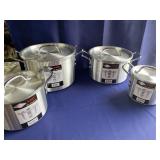 New 8, 5.5, 3.5 & 2 Quart Ali Stock Pots