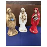 (3) Chalk Skeleton Figures