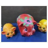 Momma Pig Bank & 2 Piglet Banks