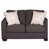 166 Contemporary Charcoal Love Seat