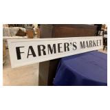 42" Farmers Market Metal Sign