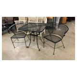 Estate Wrought Iron Table & 2 Chairs
