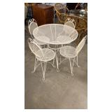 Estate Wrought Iron Table & 4 Chairs