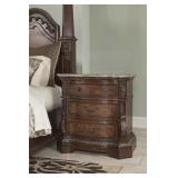 B705-93 Ladelle Marble Top Nightstand (damaged)