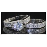 Gorgeous Round White Topaz Bridal Set