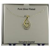 Beautiful Two-Tone Heart Fashion Necklace