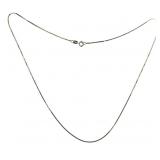14kt White Gold 18" Box Necklace