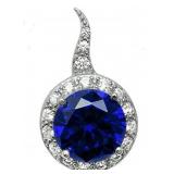 Stunning 3.50 ct Sapphire Designer Pendant