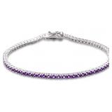 Brilliant 4.00 ct Amethyst Tennis Bracelet