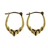 14kt Gold 17 mm Hoop Earrings