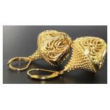 18kt GP Large Designer Earrings