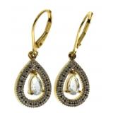 Genuine Aquamarine & Diamond Accent Dangle Earring