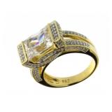 Beautiful Radiant Cut White Topaz Ring