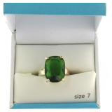 Beautiful Large Oval Emerald Fashion Ring