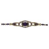 Vintage Style Marquise 16.60 ct  Amethyst Bracelet