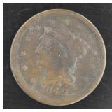 1849 Braided Hair Liberty Copper Large Cent