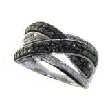 Fancy Black & White 1.02 ct Diamond Ring