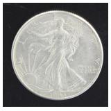 1943 BU Walking Liberty Silver Half Dollar