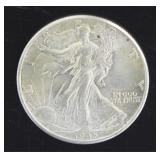 1945 BU Walking Liberty Silver Half Dollar