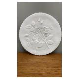 Gorgeous Imperial Glass Plate Frosted Rose