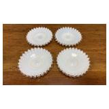 4 Vintage Fenton Silver-crest Saucers