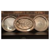 3 Silver Plated Serving Dishes