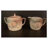 Vintage Bavaria Yellow Rose Creamer & Sugar