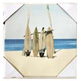 14" x 14" Surfboard Canvas Art