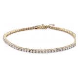 Round 2.5 mm White Topaz Tennis Bracelet
