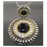 Black & White Medallion Style Pendant