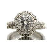 14kt Gold Brilliant 2.05 ct Diamond Bridal Set