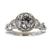 14kt Gold Round Brilliant 2.17 ct Diamond Ring