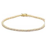 Beautiful Round 2mm White Topaz Tennis Bracelet