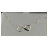 White Topaz Infinity Fashion Pendant