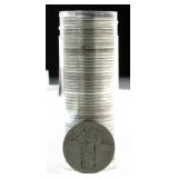 Roll (50) Standing Liberty Silver Quarters
