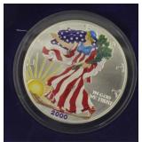 2000 Colorized American Silver Eagle