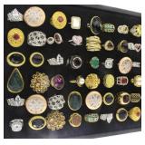 Collection of 72 Assorted Fashion Rings