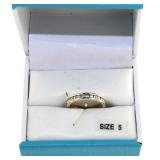 Channel Set White Topaz Eternity Fashion Band