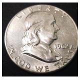 1962 Franklin Silver Half Dollar BU