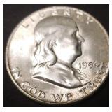 1954-D Franklin Silver Half Dollar